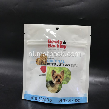 Hondenvoer verpakking tas met rits